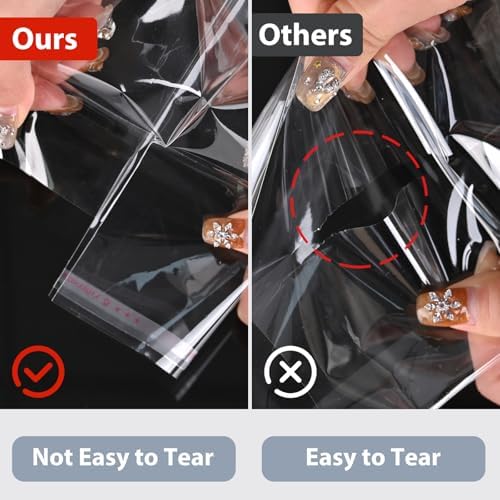 Egofine Self Sealing Cellophane Bags 100 PCS Clear Resealable Sleeves Bags for Gifts, Bag Size: 5.27x7.2 inches for 5x7 Mats - Image 4