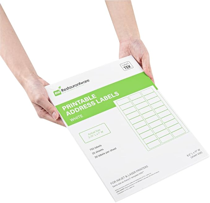 Restaurantware Label Tek 2.6 x 1 Inch Packaging Stickers 750 Premium Shipping - Image 6