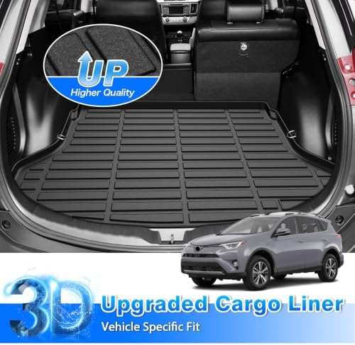 RAV4 Cargo mat - Trunk Mat for Toyota RAV4 2013-2018, All Weather Trunk Mat for RAV4 Accessories, Heavy Duty Rubber Mats, Car Accessories - Image 2