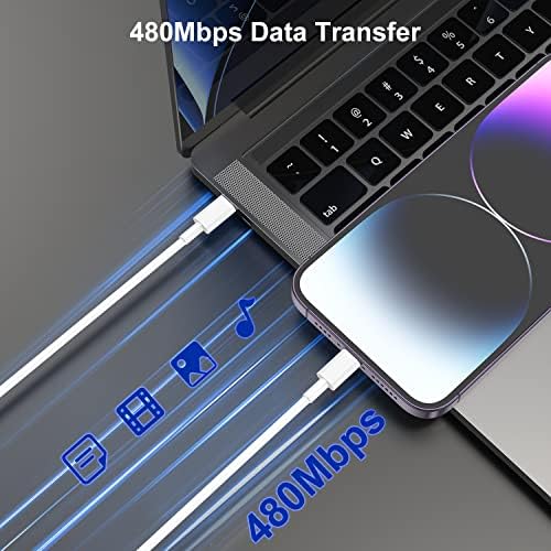2 Pack for Apple iPhone 14 Fast Charger Cable 10ft [Apple MFi Certified], USB Type C to Lightning Cable 10 Foot Apple iPhone Charging Cord for Apple iPhone 13 12 11 Pro XR XS Plus - Image 4