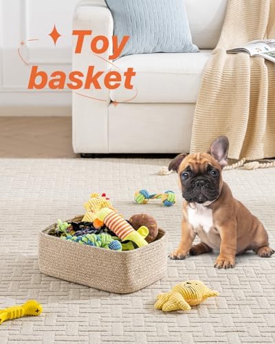 KALLAX Small Woven Storage Basket for Organizing, 13.5x9.5x5 inches, 3 Pack - Image 5