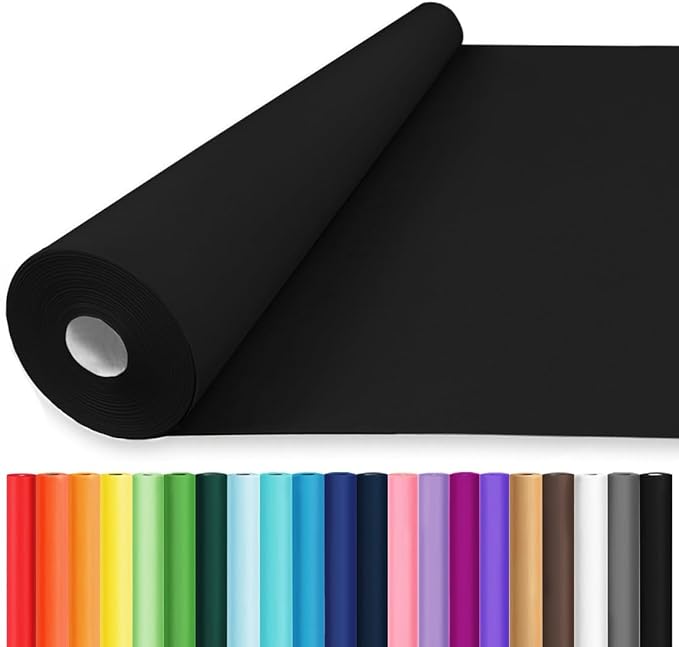 Vanhench 36" x 2400" Black Wrapping Paper by Vanhench