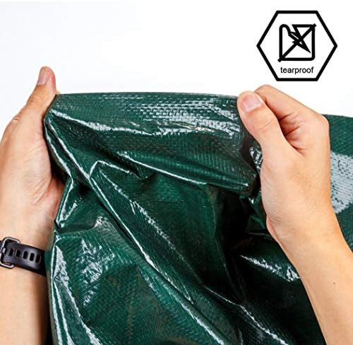 CARTMAN 16x20Ft Multipurpose Waterproof Poly Tarp Cover 8 Mil, Green - Image 5