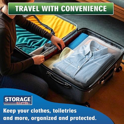 Extra Large 10 Gallon Zippered Plastic Bags for Storage- 24'' x 24'', Ideal for Clothes Clothing, Travel, Moving, 3-mil Extra Thick Clear Plastic, 15 pack - Image 5