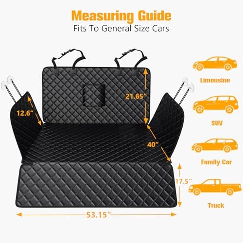 PETICON SUV Cargo Liner for Dogs, PU Leather Trunk Cover with Bumper Flap - Image 3