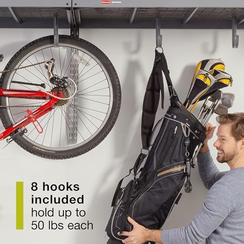 Rubbermaid FastTrack Overhead Garage Storage System Double Platform, Garage Organization Storage Cabinets, Garage Cabinet, Garage Wall Organizer, 3FT x 8FT - Image 5