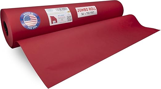 Christmas Red Kraft Paper Roll 36" x 8400" by IDLPackaging