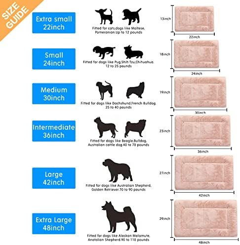 Dog Crate Pad Washable Dog Bed for Crate Large Cozy Mat 42-Inch Pink - Image 2