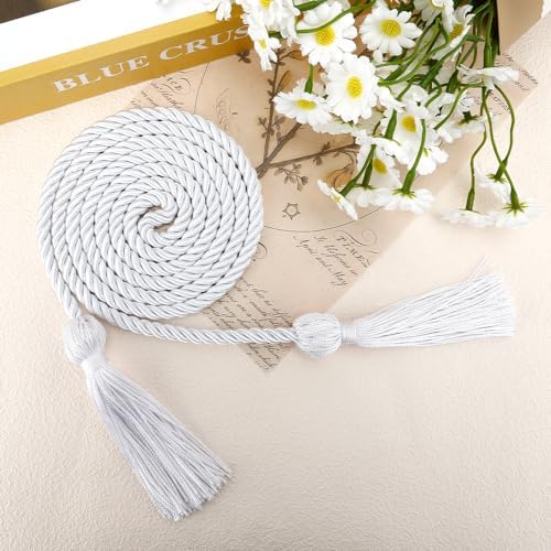 8pcs Cords for Graduation Bulk 2026 White Cords for Graduation Graduation Cords Ropes for Graduation Graduation Accessories 67" Long Braided Cords for 2026 Graduation Decorations Bachelor Gown - Image 3