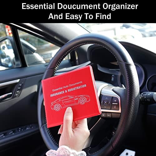 UYYE Car Registration and Insurance Card Holder, Vehicle Glove Box Car Organizer, Interior Car Accessories for Documents, Cards, License - 2 Pack - Image 5
