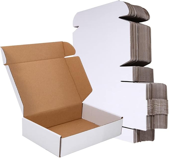 9x6x2'' Corrugated Mailer, Cardboard Shipping Boxes, Oyster White by CH-BOX