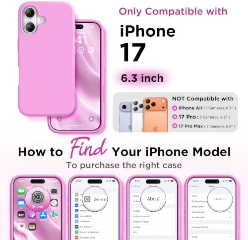 GolbinBox Magnetic for iPhone 17 Case, Silicone Cover, Cherry Blossom - Image 2