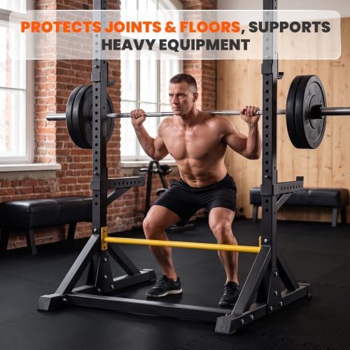 Stepwaver 0.56" Thick 24 Sq Ft Rubber-Textured Gym Flooring for Home Gym - Image 3
