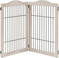 unipaws 44" Wide Dog Gate and Extension Kit, Free Standing Pet Gate, Wooden Dog by unipaws