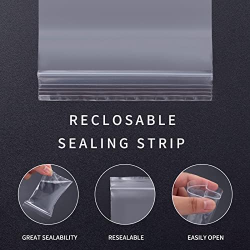 4 x 6 Inch 200Pcs Small Plastic Bags, 2 Mil Small Zip Bag - Image 2