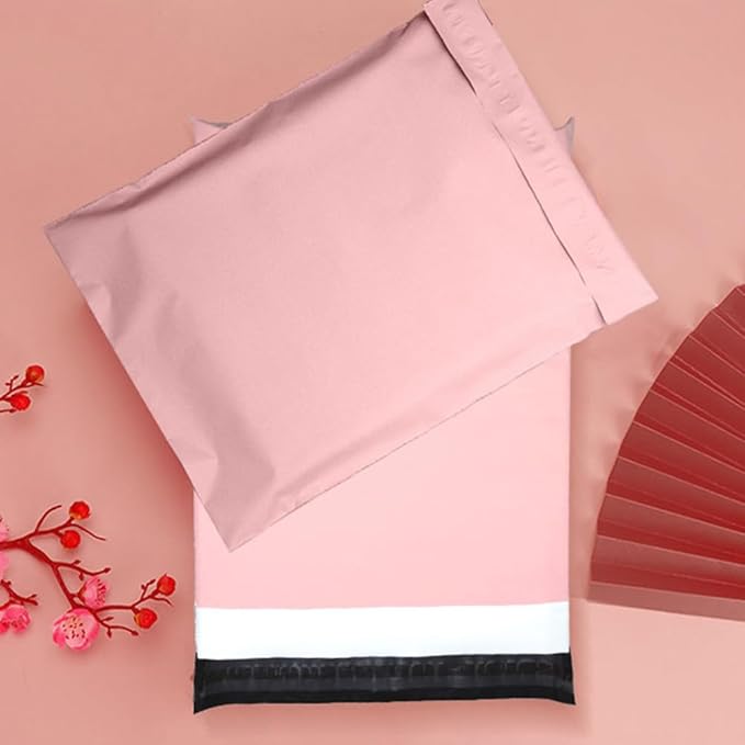 50 Pack Pink Poly Mailers, 10. 2x6. 7 Inches Plastic Self-adhesive Shipping Bags - Image 9