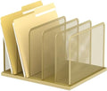 Kuntine.B 5-Section Upright Desk File Organizer Gold 1 Pack by KuntineB