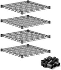 24" x 24" Replacement Wire Shelves 4 Pack for Storage Systems, Black-Plated Steel Build, NSF by Zedfire