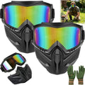 2026 Upgraded Detachable Full Face Goggle Mask, Anti-Fog Grass Cutting Goggles for Welding, Riding, Windproof Paintball Mask by Unknown