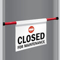 SmartSign "Closed For Maintenance" Hanging Doorway Barricade Sign by SmartSign