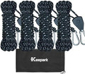 Camping Ropes Guy Line - Tarp Tie Down Ropes with Ratchet System, Pulley & Reinforced Metal Gear - Adjustable Heavy Duty Guy Lines for Canopy Tent, Quick Setup Outdoor Strap-4Pack - 6Pack by Keepark