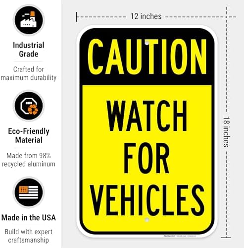 Watch for Vehicles Sign, - Image 3