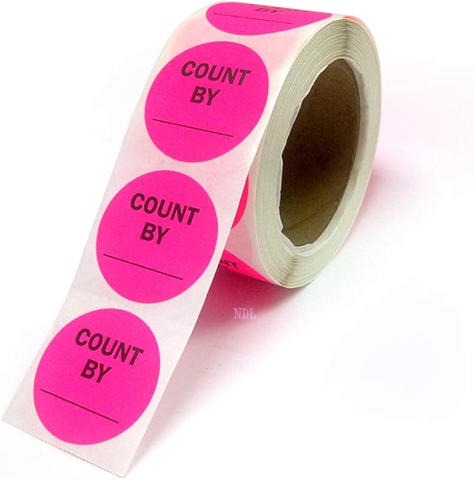 NextDayLabels - Neon Pink Color, Round Labels/Great to use - Image 2