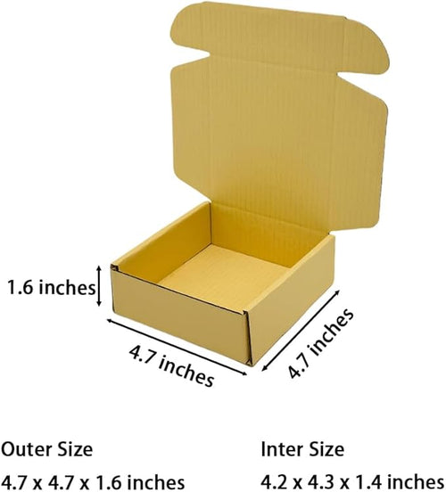 15 Pcs 4.7 x 4.7 x 1.6 Inches Mini Size Corrugated Cardboard Gift Boxes - Image 2
