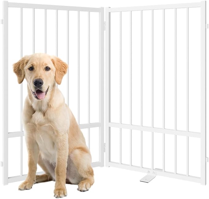 Full Metal Freestanding Dog Gate by SNUOWU