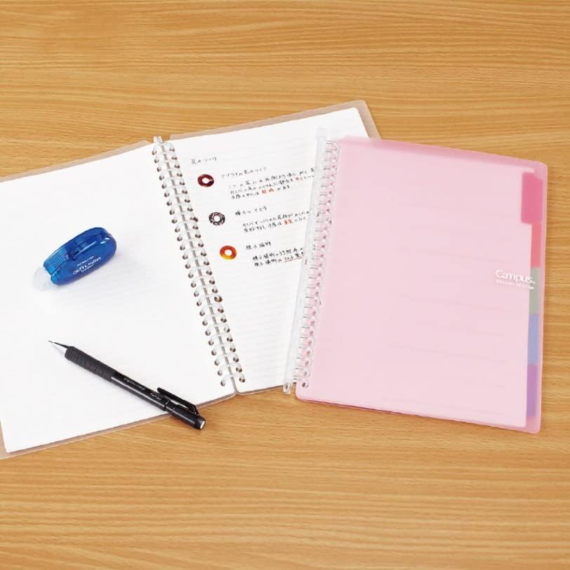 Kokuyo Smart Ring Binder, A5 Light Pink Binder Notebook, Up to 25 Sheets - Image 6