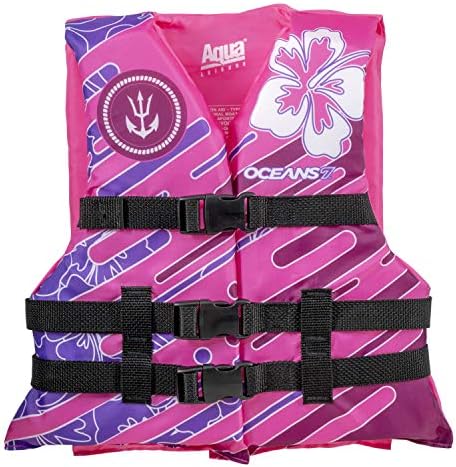 Aqua Oceans 7 Life Jacket for Kids - US Coast Guard Approved Life Vest for Infant, Child & Youth Boys and Girls, Open-Side PFD for Boating, Swimming & Water Sports - Image 4