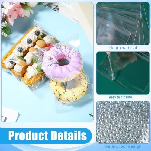 Kosiz 600 Pcs Cello Bags, 3.5'' X 5'', 4'' X 6'', 5'' X 6.6'', 6'' X 9'' - Image 3