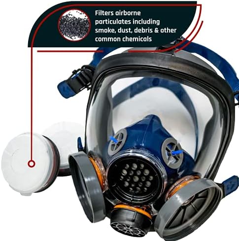Parcil Distribution Full Face Respirator Mask - Air Purifying, Organic Vapor & Particulate - Industrial Use - CE Tested - Image 6