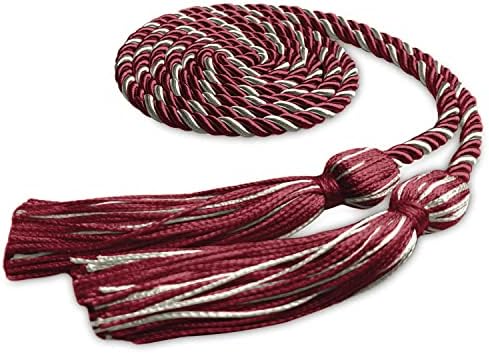 Endea Graduation Single Honor Cord Two-Color (Cardinal/Silver) by EndeaGraduation