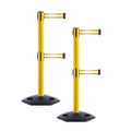 Crowd Control Warehouse CCW Set of 2 Retractable Dual Belt Stanchion Safety by Crowd+Control+Warehouse