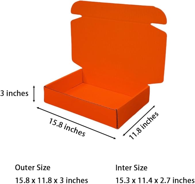 20 Pcs 15.8 x 11.8 x 3 inches Larger size Shipping Boxes - Image 2