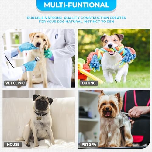 FDW | 30" Foldable Metal Dog Crate | Blue | Cage for Medium Dogs - Image 3