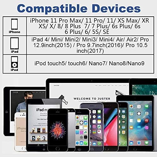 4Pack Original Apple MFi Certified Charger Lightning to USB Charging Cable Cord Compatible iPhone 14/13/12/11 Pro/11/XS MAX/XR/8/7/6s Plus,iPad Pro/Air/Mini,iPod Touch (3.3ft) - Image 7