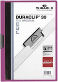 Durable Duraclip 2200/12 Clip File for 1-30 Sheets A4 - Purple by DURABLEOfficeProducts