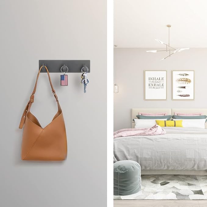 Key Holder for Wall with 2 Self-Adhesive Tapes, No Damage Key Holder Rack for - Image 3