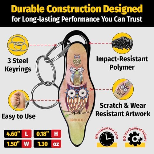 MUNIO Self Defense Keychain – Stylish, Portable Safety Tool for Women & Men – Non-Lethal, TSA Approved, Made in USA - Image 3