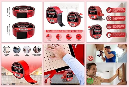 Heavy Duty Mounting Tape, Double Sided VHB Foam Tape; - Image 6
