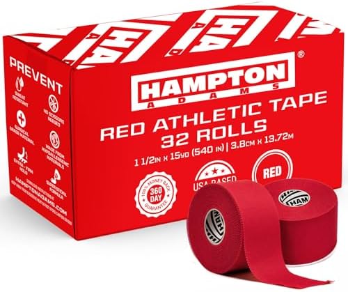 Hampton Adams Athletic Tape Multi Pack, Sports Medical Grade, Easy Tear by Hampton+Adams