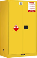 72 Gallon Yellow Flammable Storage Cabinet, Fireproof Steel Chemical Storage by Unknown
