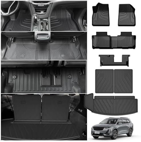 Floor Mats for Cadillac XT6 2020-2025 2026 7-Seater by AOMSAZTO
