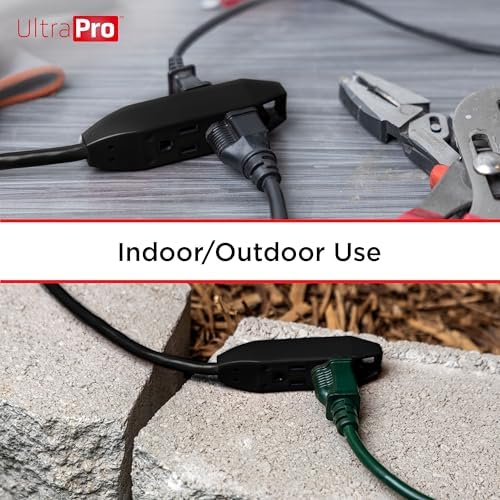 UltraPro 15 Ft 3 Outlet Indoor Extension Cord with Multiple Outlets 2 Pack - Image 4