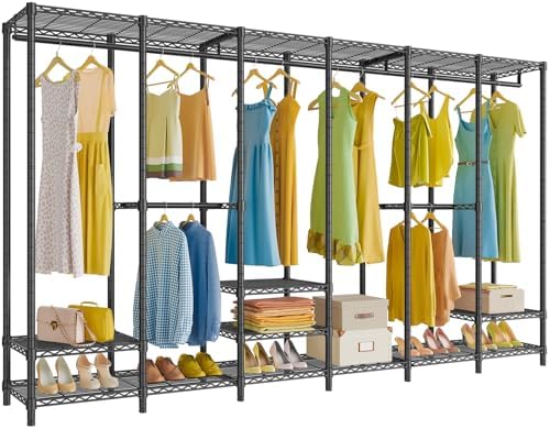 VIPEK V60 Extra Large Portable Garment Rack for Bedroom, Black by VIPEK