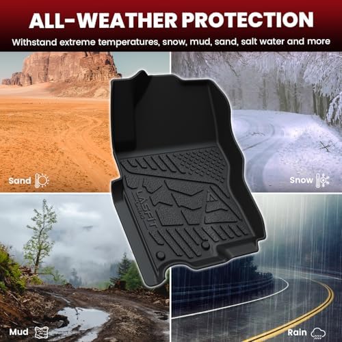 LASFIT Floor Mats for Nissan Frontier Crew Cab 2026 2025 2024 2023 2022 - Image 5
