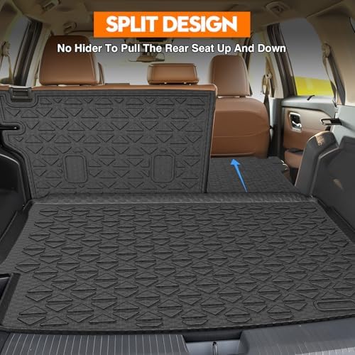 KUST Trunk Cargo Mat for Nissan Rogue 2021-2025 2026, TPE Rubber Cargo Liner with Backrest Mat for Rogue Accessories Rear Trunk Liner High Edge - Image 5