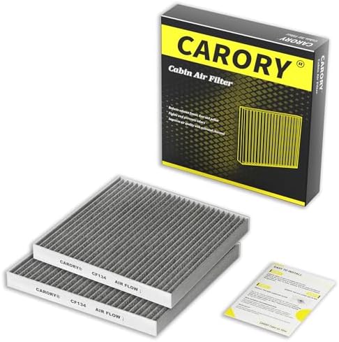2 Pack Cabin Air Filter w/Activated Carbon for Honda Accord 2003–2022, Civic 2006–2015, CR-V 2007–2016, Odyssey 2005–2017, Pilot 2009–2022, Ridgeline 2006–2025, Acura MDX 2007–2020 and More, CF134-2PK by Carory